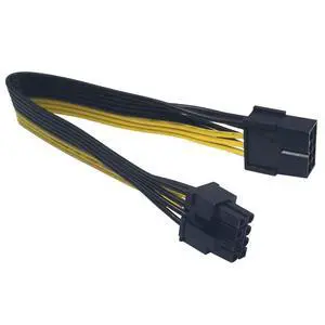 (2-Pack) 8 Pin PCIe Cable, PCIe 8 Pin Female to 8 Pin(6+2) Male Adapter Extension for PCI Express GPU VGA 9-inch (23cm) (2-Pack) 8 Pin PCIe Cable, PCIe 8 Pin Female to 8 Pin(6+2) Male Adapter Extension for PCI Express GPU VGA 9-inch (23cm)