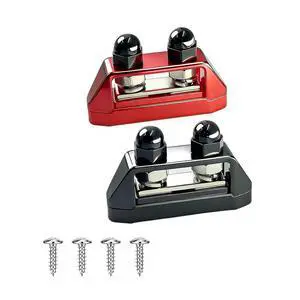 2PCS 3/8" M10 Dual Stud Bus Bar, Red & Black 2PCS 3/8" M10 Dual Stud Bus Bar, Red & Black