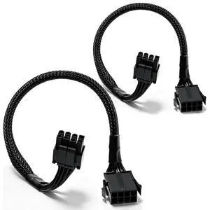 (2-Pack) CPU 8 Pin Extension Cable, ATX CPU 8 Pin (4+4) Male to Female Extension Sleeved Cable for Power Supply PSUs 9.5-inch(24cm) (2-Pack) CPU 8 Pin Extension Cable, ATX CPU 8 Pin (4+4) Male to Female Extension Sleeved Cable for Power Supply PSUs 9.5-inch(24cm)