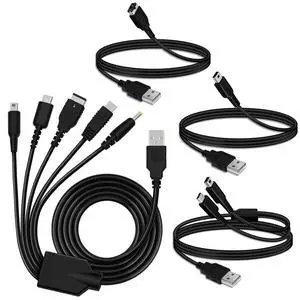 5 in 1 USB Charger Cable for Nintendo 3DS, DS Charger, Compatible Nintendo DS Lite, New 3DS (XL/LL), New 3DS, 2DS, DSi XL, NDS, Wii U Gamepad, GBA SP, PSP 1000 2000 3000 5 in 1 USB Charger Cable for Nintendo 3DS, DS Charger, Compatible Nintendo DS Lite, New 3DS (XL/LL), New 3DS, 2DS, DSi XL, NDS, Wii U Gamepad, GBA SP, PSP 1000 2000 3000