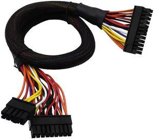 24 Pin ATX Cable for Corsair SFX RMX RMi SF HX Series PSUs, 18 Pin + 10 Pin to 24 Pin ATX PSU Power Adapter Sleeved 24.8-inch(63cm) 24 Pin ATX Cable for Corsair SFX RMX RMi SF HX Series PSUs, 18 Pin + 10 Pin to 24 Pin ATX PSU Power Adapter Sleeved 24.8-inch(63cm)