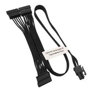 SATA Power Cable for Thermaltake PSUs, 6 Pin to 3X 15 Pin SATA Hard Drive Adapter for Some Types of Thermaltake Modular PSUs 20-in(50cm) SATA Power Cable for Thermaltake PSUs, 6 Pin to 3X 15 Pin SATA Hard Drive Adapter for Some Types of Thermaltake Modular PSUs 20-in(50cm)