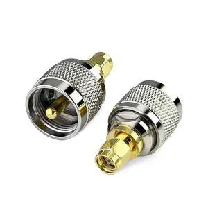 2Pack SMA Male to UHF Male PL259 RF Coaxial Adapter 2Pack SMA Male to UHF Male PL259 RF Coaxial Adapter