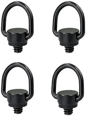 4Pcs Stainless Steel D Ring Screw Adapter, 1/4"-20 Camera D Ring Screw with Rubber Padded for Tripod Camera Shoulder Straps, Selfie Sticks, Gimbals, Black 4Pcs Stainless Steel D Ring Screw Adapter, 1/4"-20 Camera D Ring Screw with Rubber Padded for Tripod Camera Shoulder Straps, Selfie Sticks, Gimbals, Black