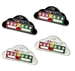 My Social Battery Slider Cloud Pin Set, 2 White + 2 Black My Social Battery Slider Cloud Pin Set, 2 White + 2 Black