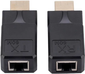 60M RJ45 to HDMI-Compatible Adapter with USB Power Cable 1080P HDMI-Compatible Extender Plug and Play Over Cat5e Cat6 60M RJ45 to HDMI-Compatible Adapter with USB Power Cable 1080P HDMI-Compatible Extender Plug and Play Over Cat5e Cat6