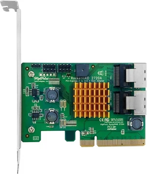 High Point Highpoint RocketRAID 2720A 8-6GB/s SAS Port Raid HBA High Point Highpoint RocketRAID 2720A 8-6GB/s SAS Port Raid HBA