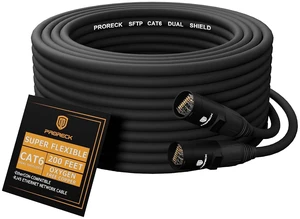 PRORECK SFTP CAT6 Dual Shielded Ethernet Cable with EtherCON RJ45 Connectors,200ft, High-Speed, Ideal for Pro Sound Systems, Studio, and Live Performances (PR-C6B-200) PRORECK SFTP CAT6 Dual Shielded Ethernet Cable with EtherCON RJ45 Connectors,200ft, High-Speed, Ideal for Pro Sound Systems, Studio, and Live Performances (PR-C6B-200)