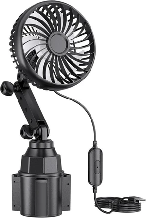 Portable 5V Car USB Powered Fan for Cup Holder Portable 360 Degree Rotation Low Noise 3 Speed Adjustable Cooling Fan Portable 5V Car USB Powered Fan for Cup Holder Portable 360 Degree Rotation Low Noise 3 Speed Adjustable Cooling Fan