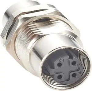 M12 D-Code 4-Pin Bulkhead Connector Profinet IP67 Shielded Female to Female Gender Changer Feedthrough Panel Mount Cat5 Ethernet Circular Socket for EtherCAT Modbus-TCP PLC(1PCS) M12 D-Code 4-Pin Bulkhead Connector Profinet IP67 Shielded Female to Female Gender Changer Feedthrough Panel Mount Cat5 Ethernet Circular Socket for EtherCAT Modbus-TCP PLC(1PCS)