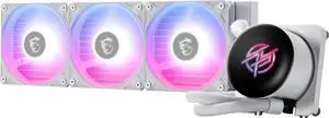 MSI MPG CORELIQUID P13 360 White - AIO ARGB CPU Liquid Cooler - 360mm Radiator - LGA 1851 / AM5 Ready - IPS 2.1" LCD Screen - Triple 120mm ARGB PWM Fans - Uni Bracket - White MSI MPG CORELIQUID P13 360 White - AIO ARGB CPU Liquid Cooler - 360mm Radiator - LGA 1851 / AM5 Ready - IPS 2.1" LCD Screen - Triple 120mm ARGB PWM Fans - Uni Bracket - White