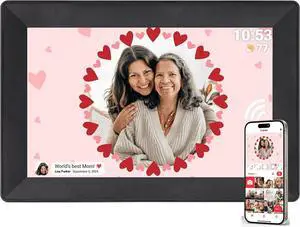 Frameo 10.1 Inch Digital Picture Frame WiFi Connect Touch Screen Digital Photo Frame, 16GB Memory, Auto-Rotate, Share Photos/Videos Instantly via Frameo App from Anywhere Frameo 10.1 Inch Digital Picture Frame WiFi Connect Touch Screen Digital Photo Frame, 16GB Memory, Auto-Rotate, Share Photos/Videos Instantly via Frameo App from Anywhere