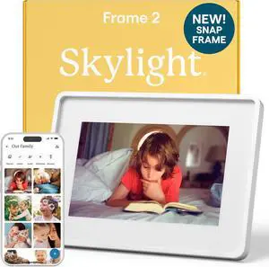 Skylight Digital Picture Frame 2 10" Full HD Wi-Fi Touch Screen, 16GB Digital Photo Frame, Load Photos & Videos Directly from Phone, Anti-Glare Personalized Gifting, Silver Skylight Digital Picture Frame 2 10" Full HD Wi-Fi Touch Screen, 16GB Digital Photo Frame, Load Photos & Videos Directly from Phone, Anti-Glare Personalized Gifting, Silver