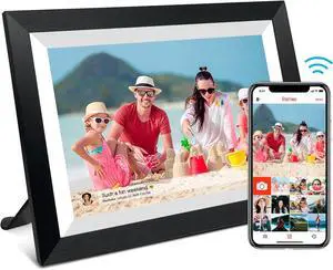 FRAMEO 10.1 Inch Smart WiFi Digital Photo Frame 1280x800 IPS LCD Touch Screen, Auto-Rotate Portrait and Landscape, Share Moments Instantly via Frameo App from Anywhere FRAMEO 10.1 Inch Smart WiFi Digital Photo Frame 1280x800 IPS LCD Touch Screen, Auto-Rotate Portrait and Landscape, Share Moments Instantly via Frameo App from Anywhere