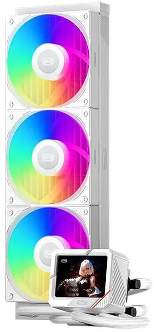 PCCOOLER AIO CPU Cooler, 3.5-inch IPS Display, 360mm ARGB Water Cooling, Durable Dual Ball Bearing Fan, Compatible with AM4/AM5, LGA115X/1200/1700/1851 (CPS GT360 White) PCCOOLER AIO CPU Cooler, 3.5-inch IPS Display, 360mm ARGB Water Cooling, Durable Dual Ball Bearing Fan, Compatible with AM4/AM5, LGA115X/1200/1700/1851 (CPS GT360 White)
