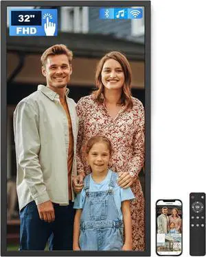 32 Inch FHD Extra Large Digital Picture Frame Touchscreen, 64GB FHD IPS WiFi Digital Photo Frame Remote, Share Photo/Video via Apps, Email, Auto-Rotate, Black 32 Inch FHD Extra Large Digital Picture Frame Touchscreen, 64GB FHD IPS WiFi Digital Photo Frame Remote, Share Photo/Video via Apps, Email, Auto-Rotate, Black