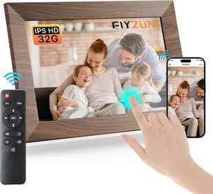 10.1 inch Brown Digital Picture Frame with 32GB Storage,WiFi Digital Photo Frame,1280x800 IPS Touch Screen,Auto-Rotate,Share Photo/Video via Free App frameo 10.1 inch Brown Digital Picture Frame with 32GB Storage,WiFi Digital Photo Frame,1280x800 IPS Touch Screen,Auto-Rotate,Share Photo/Video via Free App frameo