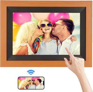 10.1 Inch Digital Picture Frame, 1280 x 800 IPS HD Touch Screen Smart Cloud Digital Photo Frame with 12GB Memory, Auto Rotating, Share Moments via Frameo APP(Brown Wood) 10.1 Inch Digital Picture Frame, 1280 x 800 IPS HD Touch Screen Smart Cloud Digital Photo Frame with 12GB Memory, Auto Rotating, Share Moments via Frameo APP(Brown Wood)