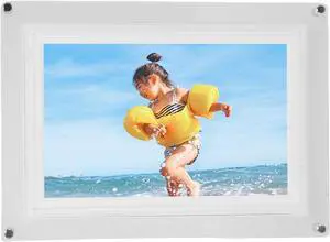 XUMIUZIY 10.1 Inch Digital Picture Frame, WiFi Electronic Photo Frame with 1280x800 LCD, 32GB Memory, Auto Rotate, Weather Forecast, Share Photos/Videos via App (White) XUMIUZIY 10.1 Inch Digital Picture Frame, WiFi Electronic Photo Frame with 1280x800 LCD, 32GB Memory, Auto Rotate, Weather Forecast, Share Photos/Videos via App (White)