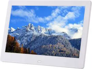 10.1-Inch Digital Photo Frame with Calendar and Video Loop Function - Black,White 10.1-Inch Digital Photo Frame with Calendar and Video Loop Function - Black,White