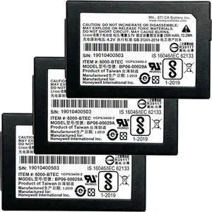 3PCS BP06-00028 Scanner Battery for BP06-00028A BP06-00029A BP06-00029C 6000-TESC CBT-110L 3.7V/3300mAh/Li-ion 3PCS BP06-00028 Scanner Battery for BP06-00028A BP06-00029A BP06-00029C 6000-TESC CBT-110L 3.7V/3300mAh/Li-ion