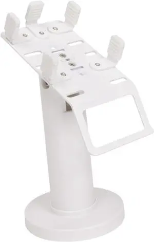 Credit Card Machine Stand Credit Card Terminal Stand Retail Store Adjustable Desk Swivel & Tilt Fully Wrap Pos Machine Stand, White Credit Card Machine Stand Credit Card Terminal Stand Retail Store Adjustable Desk Swivel & Tilt Fully Wrap Pos Machine Stand, White