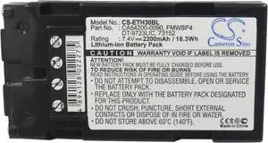 2200mAh Replacement Battery for Intermec 2400, 2420, 2425, 2435, 5020 DCPC, 5020 Hand Held, 5023, 5023 Hand Held Bar Code Scanner fit Part No. CA54200-0090, FMWBP4 2200mAh Replacement Battery for Intermec 2400, 2420, 2425, 2435, 5020 DCPC, 5020 Hand Held, 5023, 5023 Hand Held Bar Code Scanner fit Part No. CA54200-0090, FMWBP4