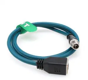 HangTon Sensor Barcode Reader Ethernet M12 8 Pin X-Code to Female RJ45 GigE Cable for Basler Cognex Vision Camera PLC Router Switch Network 15M HangTon Sensor Barcode Reader Ethernet M12 8 Pin X-Code to Female RJ45 GigE Cable for Basler Cognex Vision Camera PLC Router Switch Network 15M