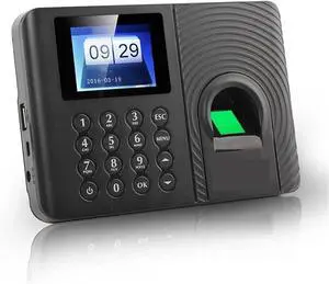 Fingerprint Attendance Biometric Machine System Employee Keypad Electric Time Clock Recorder USB Data Manage(Color:A10 Attendance,Size:PULG) Fingerprint Attendance Biometric Machine System Employee Keypad Electric Time Clock Recorder USB Data Manage(Color:A10 Attendance,Size:PULG)