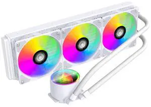 Jungle Leopard TK1 360mm ARGB White AIO CPU Cooler-Water Liquid Cooling System,Infinite Mirror,PWM 2000RPM Cooler Fans for AMD FM2/FM2+/AM3+/AM4/AM5,Intel LGA115X/1200/1700/1366/2011/2066 (White) Jungle Leopard TK1 360mm ARGB White AIO CPU Cooler-Water Liquid Cooling System,Infinite Mirror,PWM 2000RPM Cooler Fans for AMD FM2/FM2+/AM3+/AM4/AM5,Intel LGA115X/1200/1700/1366/2011/2066 (White)