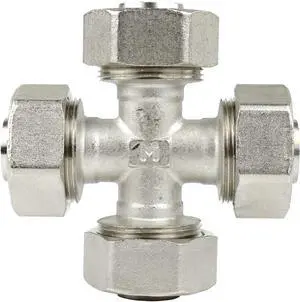 Maxline Multi Directional 3/4" Cross Fitting Tubing Compressed Air Piping M8042 Splitter Maxline Multi Directional 3/4" Cross Fitting Tubing Compressed Air Piping M8042 Splitter