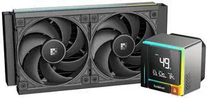 Sudokoo ENERGLO 240 Liquid Cooler: 240mm AIO CPU Cooler with Data Display & PWM Pump - 2 x 120mm Black Water Cooling for Intel LGA 1851/1700/1200/115X & AMD AM5/AM4 Sudokoo ENERGLO 240 Liquid Cooler: 240mm AIO CPU Cooler with Data Display & PWM Pump - 2 x 120mm Black Water Cooling for Intel LGA 1851/1700/1200/115X & AMD AM5/AM4