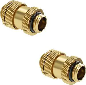 Barrow G1/4" Water Cooling Fittings, Male to Male Extension Fittings (22-31MM) for SLI, Adjustable Aqua Link Pipe, Metal Telescopic Connectors for Water Cooling Systems (Gold,2Pcs) Barrow G1/4" Water Cooling Fittings, Male to Male Extension Fittings (22-31MM) for SLI, Adjustable Aqua Link Pipe, Metal Telescopic Connectors for Water Cooling Systems (Gold,2Pcs)