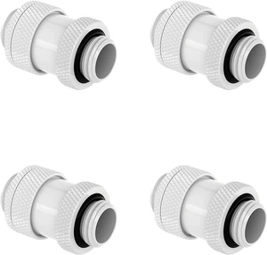 Barrow G1/4" Water Cooling Fittings, Male to Male Extension Fittings (22-31MM) for SLI, Adjustable Aqua Link Pipe, Metal Telescopic Connectors for Water Cooling Systems (White,4Pcs) Barrow G1/4" Water Cooling Fittings, Male to Male Extension Fittings (22-31MM) for SLI, Adjustable Aqua Link Pipe, Metal Telescopic Connectors for Water Cooling Systems (White,4Pcs)