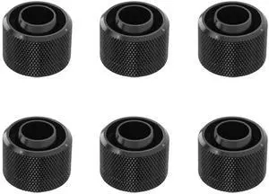 Barrow 6-Pack G1/4" Thread Compression Fittings for 1/2" ID, 3/4" OD Soft Tubing Use for 13/19mm (ID/OD) Soft Tube, Soft Pipe Connector with Sealed O-Ring for PC Water Cooling Systems, Black Barrow 6-Pack G1/4" Thread Compression Fittings for 1/2" ID, 3/4" OD Soft Tubing Use for 13/19mm (ID/OD) Soft Tube, Soft Pipe Connector with Sealed O-Ring for PC Water Cooling Systems, Black