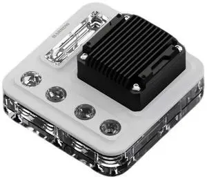 BARROW PC Water Cooling 120mm Distro Plate with 17W Integrated Pump, G1/4" Acrylic Waterway Board, ARGB 5V Lighting, Multi-Port Distribution Plate for PC Cooler System Case Builds, White BARROW PC Water Cooling 120mm Distro Plate with 17W Integrated Pump, G1/4" Acrylic Waterway Board, ARGB 5V Lighting, Multi-Port Distribution Plate for PC Cooler System Case Builds, White