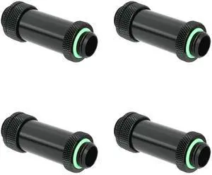 Barrow G1/4" Water Cooling Fittings, Male to Male Extension Fittings (41-69MM) for SLI, Adjustable Aqua Link Pipe, Metal Telescopic Connectors for Water Cooling Systems (Black,4Pcs) Barrow G1/4" Water Cooling Fittings, Male to Male Extension Fittings (41-69MM) for SLI, Adjustable Aqua Link Pipe, Metal Telescopic Connectors for Water Cooling Systems (Black,4Pcs)