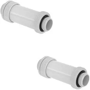 Barrow G1/4" Water Cooling Fittings, Male to Male Extension Fittings (41-69MM) for SLI, Adjustable Aqua Link Pipe, Metal Telescopic Connectors for Water Cooling Systems (White,2Pcs) Barrow G1/4" Water Cooling Fittings, Male to Male Extension Fittings (41-69MM) for SLI, Adjustable Aqua Link Pipe, Metal Telescopic Connectors for Water Cooling Systems (White,2Pcs)