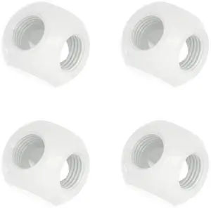 Barrow 4-Pack G1/4" Threaded 3 Way Ball Fittings, Water Cooling Spherical Connector, 3 Way Spliter T-Type Brass Adapter for PC Water Cooling Systems (White) Barrow 4-Pack G1/4" Threaded 3 Way Ball Fittings, Water Cooling Spherical Connector, 3 Way Spliter T-Type Brass Adapter for PC Water Cooling Systems (White)