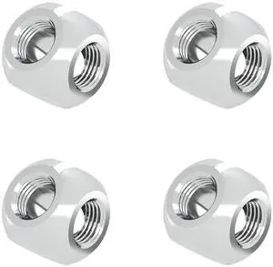 Barrow 4-Pack G1/4" Threaded 3 Way Ball Fittings, Water Cooling Spherical Connector, 3 Way Spliter T-Type Brass Adapter for PC Water Cooling Systems (Silver) Barrow 4-Pack G1/4" Threaded 3 Way Ball Fittings, Water Cooling Spherical Connector, 3 Way Spliter T-Type Brass Adapter for PC Water Cooling Systems (Silver)