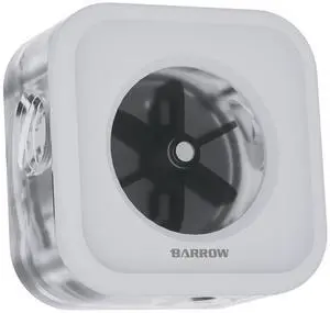 Barrow Composite Flow Meter for PC Water Cooling, Acrylic and Aluminum Alloy Flow Indicator with 5V 3-Pin ARGB, Ceramic Bearing Water Velocity Meter for Computer Cooling System, Silver Barrow Composite Flow Meter for PC Water Cooling, Acrylic and Aluminum Alloy Flow Indicator with 5V 3-Pin ARGB, Ceramic Bearing Water Velocity Meter for Computer Cooling System, Silver
