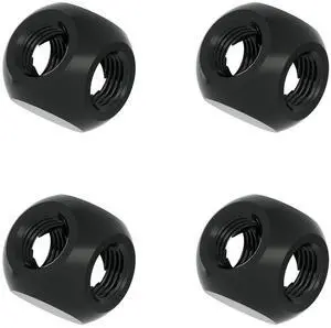 Barrow G1/4" Threaded 4 Way Ball Fittings, Water Cooling Spherical Connector, 4 Way Spliter T-Type Brass Adapter for PC Water Cooling Systems (Black,4 Pcs) Barrow G1/4" Threaded 4 Way Ball Fittings, Water Cooling Spherical Connector, 4 Way Spliter T-Type Brass Adapter for PC Water Cooling Systems (Black,4 Pcs)
