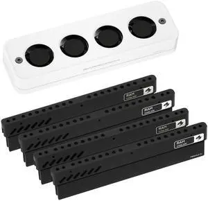 Memory Air Cooled, RAM Cooling Block Use for Computer, Air Cooling Heat Sink Support 2pcs Or 4pcs Memory, RAM Fan Cooler for DDR5 DDR4 (White,Include 4 Memory Heatsink) Memory Air Cooled, RAM Cooling Block Use for Computer, Air Cooling Heat Sink Support 2pcs Or 4pcs Memory, RAM Fan Cooler for DDR5 DDR4 (White,Include 4 Memory Heatsink)