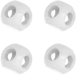 Barrow G1/4" Threaded 4 Way Ball Fittings, Water Cooling Spherical Connector, 4 Way Spliter T-Type Brass Adapter for PC Water Cooling Systems (White,4 Pcs) Barrow G1/4" Threaded 4 Way Ball Fittings, Water Cooling Spherical Connector, 4 Way Spliter T-Type Brass Adapter for PC Water Cooling Systems (White,4 Pcs)