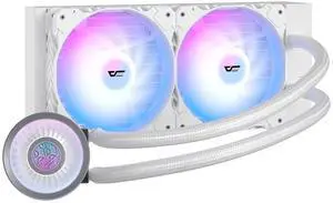 darkFlash DNA240A AIO CPU Liquid Cooler, High-Performance Pump, ARGB Sync, PWM Fans, with Customizable darkFlash Logo Display, Compatible with Intel 1700/1200/115X, AMD AM4/AM5(White) darkFlash DNA240A AIO CPU Liquid Cooler, High-Performance Pump, ARGB Sync, PWM Fans, with Customizable darkFlash Logo Display, Compatible with Intel 1700/1200/115X, AMD AM4/AM5(White)