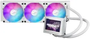 ROG Ryujin III 360 ARGB All-in-one Liquid CPU Cooler with 400mm Radiator, Asetek 8th gen Pump, 3X 120mm Fans, 35 Colour LCD, Compatible with Intel LGA 1700/ 115x/ 1200 & AM4/ AM5 Socket, White ROG Ryujin III 360 ARGB All-in-one Liquid CPU Cooler with 400mm Radiator, Asetek 8th gen Pump, 3X 120mm Fans, 35 Colour LCD, Compatible with Intel LGA 1700/ 115x/ 1200 & AM4/ AM5 Socket, White
