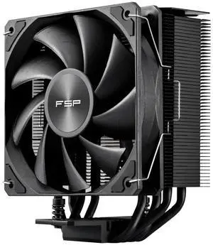 FSP NP5 Black CPU Cooler,120mm Quiet Fan,4 Copper Heat Pipes Compitable with Latest CPU LGA 1851/1700 / 1200 and AM4 / AM5 with 3 Years Warranty (NP5-Black) FSP NP5 Black CPU Cooler,120mm Quiet Fan,4 Copper Heat Pipes Compitable with Latest CPU LGA 1851/1700 / 1200 and AM4 / AM5 with 3 Years Warranty (NP5-Black)