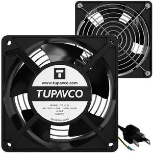 Network Cabinet Fan (2pc Kit) Pair of 120mm 4in Fans 110V - Tupavco TP1511 Network Cabinet Fan (2pc Kit) Pair of 120mm 4in Fans 110V - Tupavco TP1511