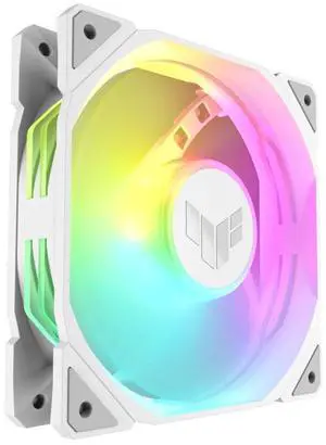 ASUS TUF Gaming TR120 ARGB Standard Blade White Case Fan Single Pack (120 mm PWM PC Fan, 2000 RPM, 3.3 mm H2O, 77.4 CFM Airflow, 16 Individually Addressable RGB LEDs, White) ASUS TUF Gaming TR120 ARGB Standard Blade White Case Fan Single Pack (120 mm PWM PC Fan, 2000 RPM, 3.3 mm H2O, 77.4 CFM Airflow, 16 Individually Addressable RGB LEDs, White)