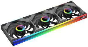 Jungle Leopard Star-Link 360 ARGB PC Reverse Blade Case Fan - Integrated -Type Infinity Mirror Design with 3 x 120mm ARGB&PWM Fans, Suitable for Computer Case(Black Reverse 360mm) Jungle Leopard Star-Link 360 ARGB PC Reverse Blade Case Fan - Integrated -Type Infinity Mirror Design with 3 x 120mm ARGB&PWM Fans, Suitable for Computer Case(Black Reverse 360mm)